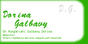 dorina galbavy business card